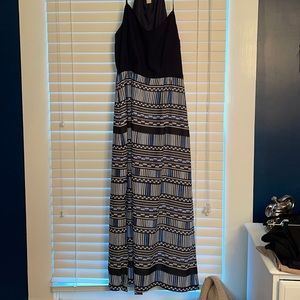 Silk J Crew Maxi navy dress